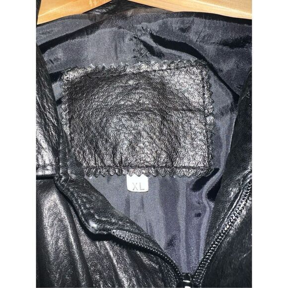 Black Leather Bomber size XL | excellent Condition| Soft leather - Picture 6 of 7